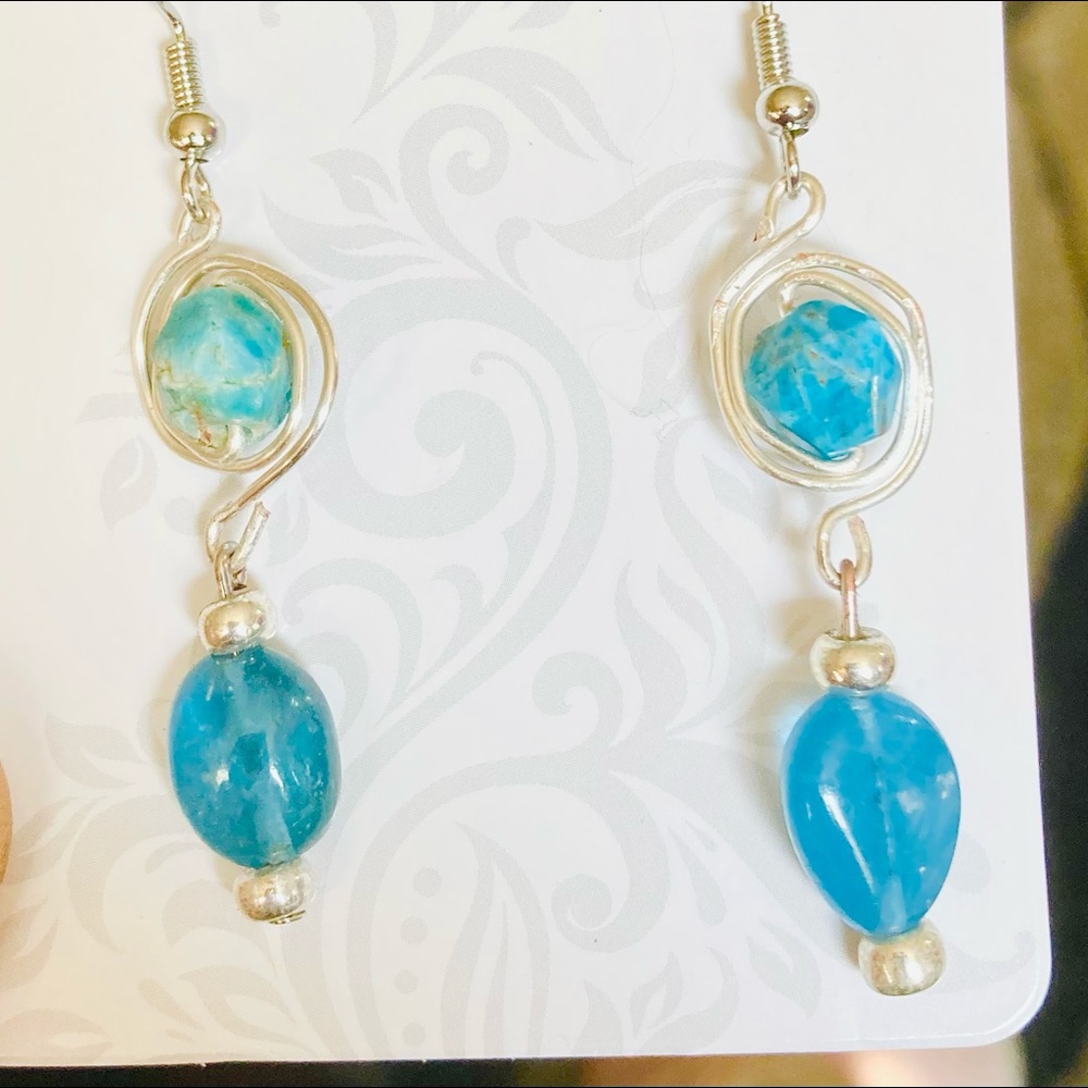 Natural gemstone earrings